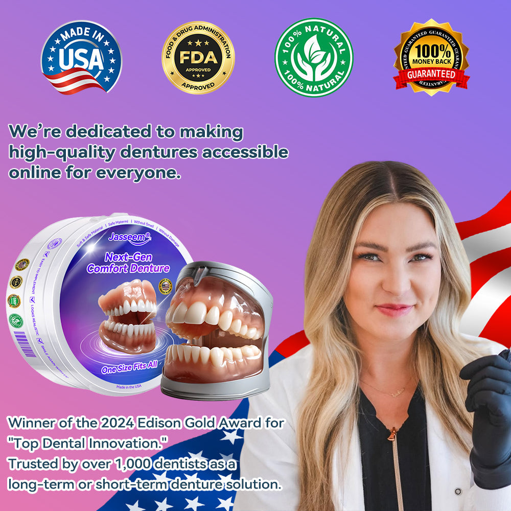 𝐉𝐚𝐬𝐬𝐞𝐞𝐦® Latest Premium Comfort Dentures🎁(High-End Dentures, Easy to Wear - Limited Time 70% Discount)