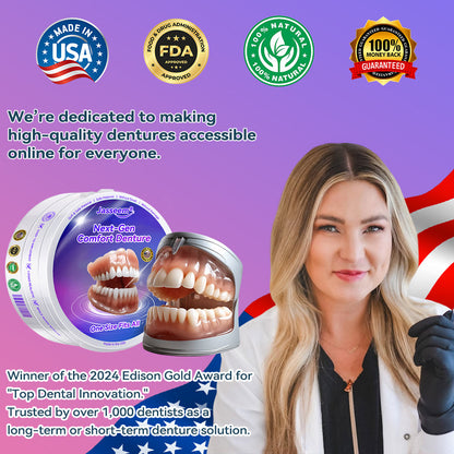 𝐉𝐚𝐬𝐬𝐞𝐞𝐦® Latest Premium Comfort Dentures🎁(High-End Dentures, Easy to Wear - Limited Time 70% Discount)