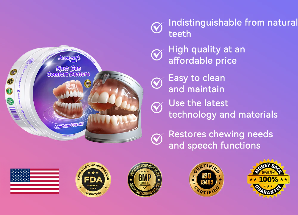𝐉𝐚𝐬𝐬𝐞𝐞𝐦® Latest Premium Comfort Dentures🎁(High-End Dentures, Easy to Wear - Limited Time 70% Discount)